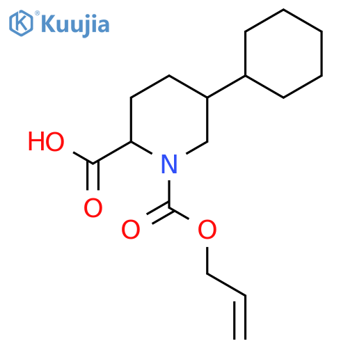 5-Cyclohexyl-1-[(prop-2-en-1-yloxy)carbonyl]piperidine-2-carboxylic acid structure