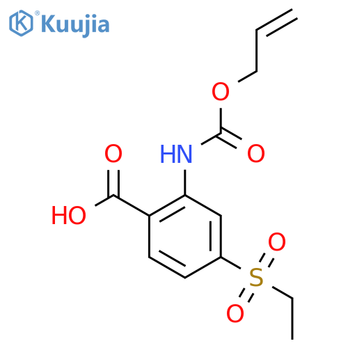 4-(Ethanesulfonyl)-2-{[(prop-2-en-1-yloxy)carbonyl]amino}benzoic acid structure