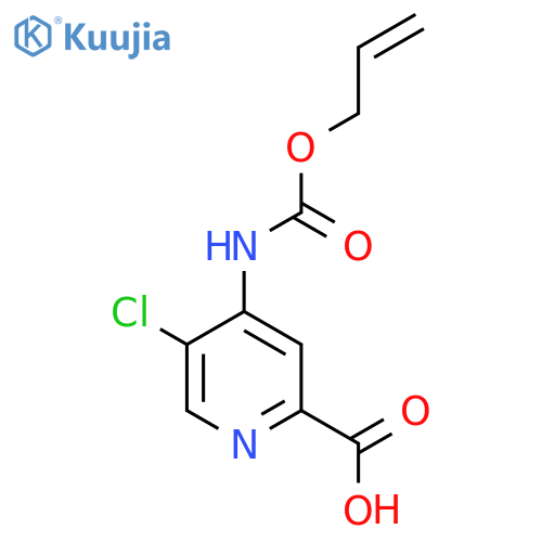 5-Chloro-4-{[(prop-2-en-1-yloxy)carbonyl]amino}pyridine-2-carboxylic acid structure