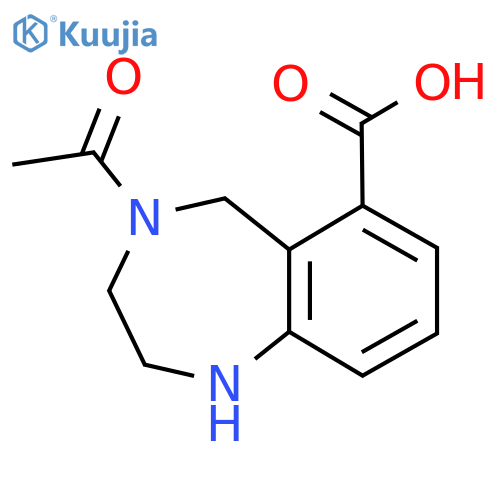 4-acetyl-2,3,4,5-tetrahydro-1H-1,4-benzodiazepine-6-carboxylic acid structure