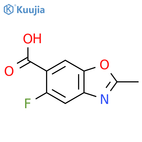 5-Fluoro-2-methyl-1,3-benzoxazole-6-carboxylic acid structure