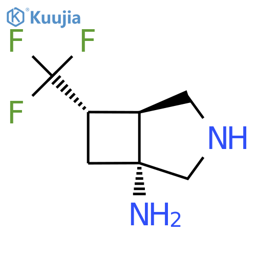 rac-(1R,5S,6S)-6-(trifluoromethyl)-3-azabicyclo[3.2.0]heptan-1-amine structure