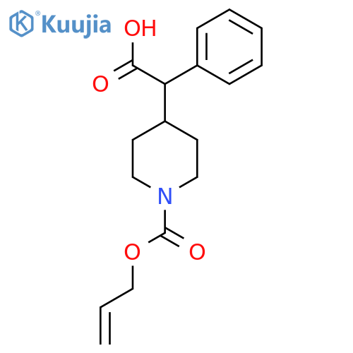 2-Phenyl-2-{1-[(prop-2-en-1-yloxy)carbonyl]piperidin-4-yl}acetic acid structure