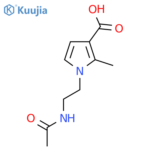 1-(2-acetamidoethyl)-2-methyl-1H-pyrrole-3-carboxylic acid structure