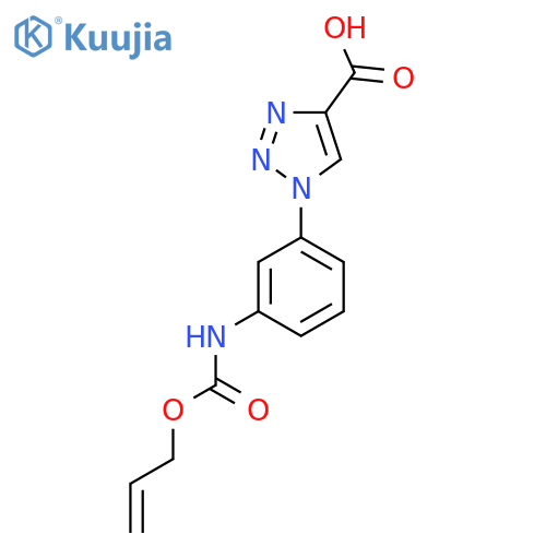 1-(3-{[(prop-2-en-1-yloxy)carbonyl]amino}phenyl)-1H-1,2,3-triazole-4-carboxylic acid structure