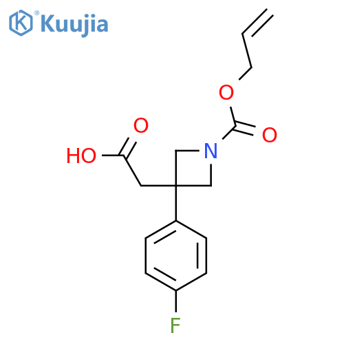 2-[3-(4-Fluorophenyl)-1-[(prop-2-en-1-yloxy)carbonyl]azetidin-3-yl]acetic acid structure