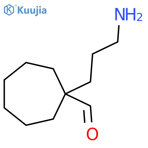 1-(3-Aminopropyl)cycloheptane-1-carbaldehyde structure