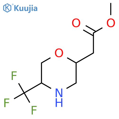 Methyl 2-[5-(trifluoromethyl)morpholin-2-yl]acetate structure