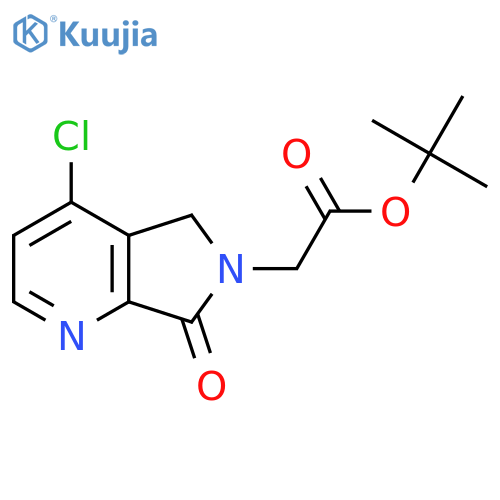 tert-butyl 2-{4-chloro-7-oxo-5H,6H,7H-pyrrolo[3,4-b]pyridin-6-yl}acetate structure