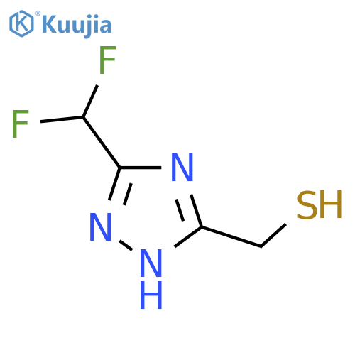 [5-(difluoromethyl)-4H-1,2,4-triazol-3-yl]methanethiol structure