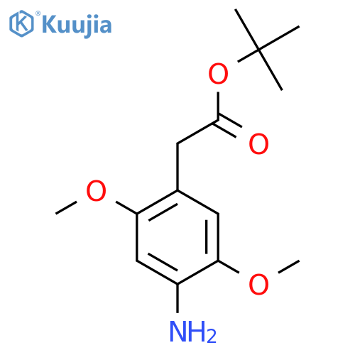 Tert-butyl 2-(4-amino-2,5-dimethoxyphenyl)acetate structure