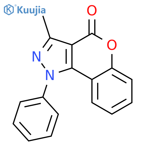 3-methyl-1-phenyl-1H,4H-chromeno4,3-cpyrazol-4-one structure