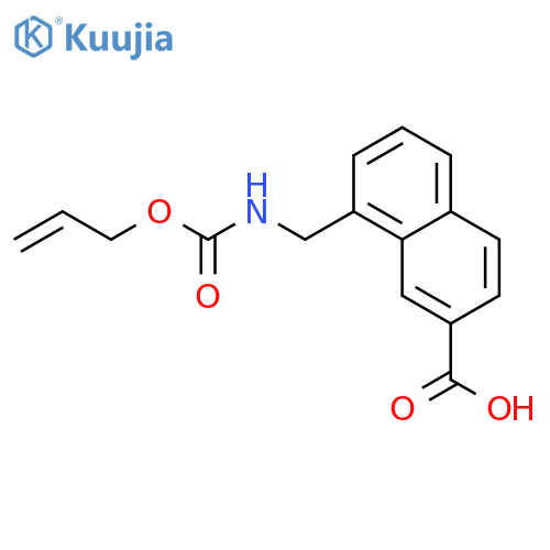 8-({[(Prop-2-en-1-yloxy)carbonyl]amino}methyl)naphthalene-2-carboxylic acid structure