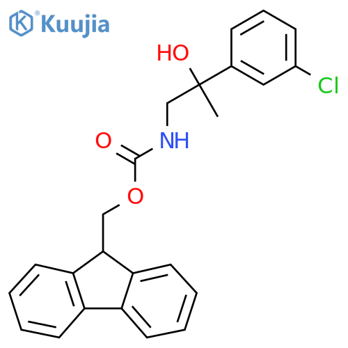 (9H-fluoren-9-yl)methyl N-[2-(3-chlorophenyl)-2-hydroxypropyl]carbamate structure