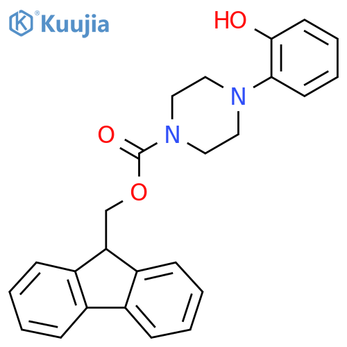 (9H-fluoren-9-yl)methyl 4-(2-hydroxyphenyl)piperazine-1-carboxylate structure