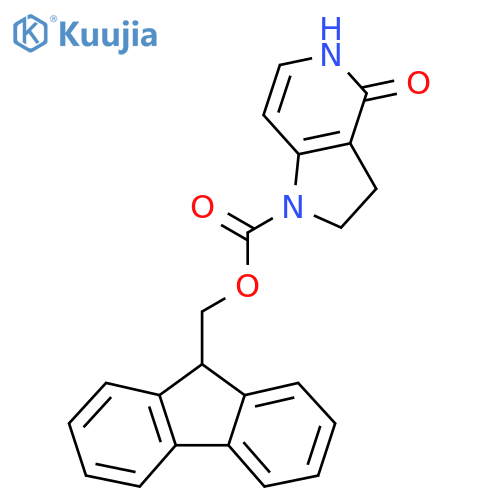 (9H-fluoren-9-yl)methyl 4-hydroxy-1H,2H,3H-pyrrolo[3,2-c]pyridine-1-carboxylate structure
