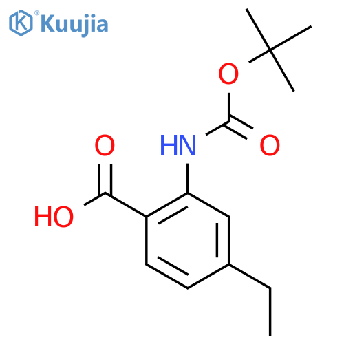 2-{[(Tert-butoxy)carbonyl]amino}-4-ethylbenzoic acid structure