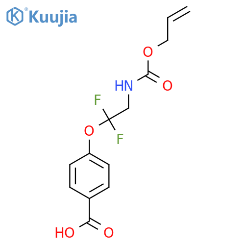 4-(1,1-Difluoro-2-{[(prop-2-en-1-yloxy)carbonyl]amino}ethoxy)benzoic acid structure