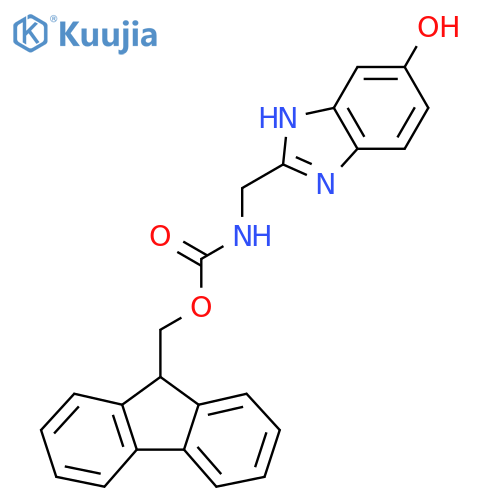 (9H-fluoren-9-yl)methyl N-[(5-hydroxy-1H-1,3-benzodiazol-2-yl)methyl]carbamate structure