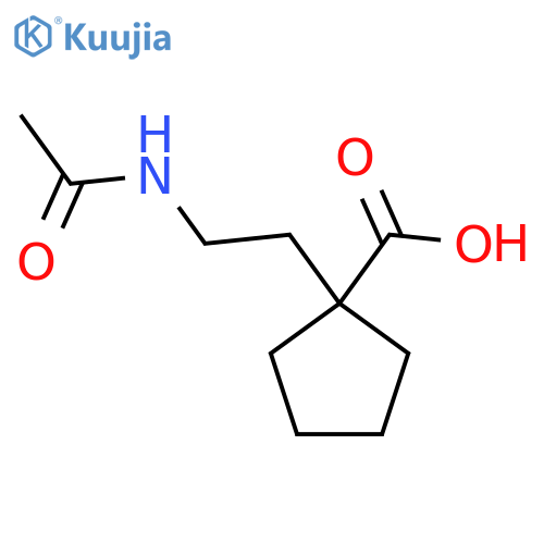 1-(2-Acetamidoethyl)cyclopentane-1-carboxylic acid structure