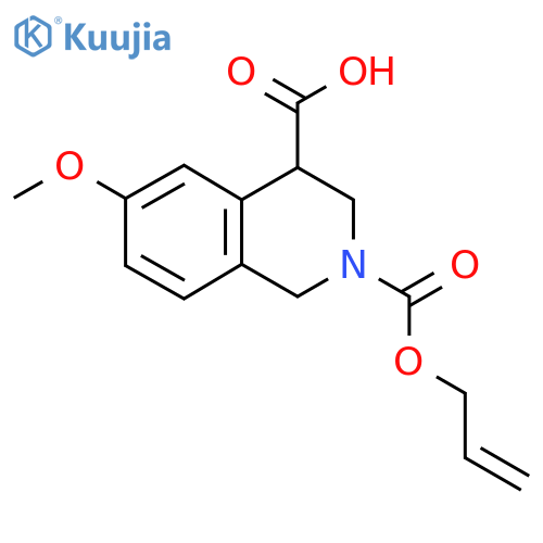 6-Methoxy-2-[(prop-2-en-1-yloxy)carbonyl]-1,2,3,4-tetrahydroisoquinoline-4-carboxylic acid structure