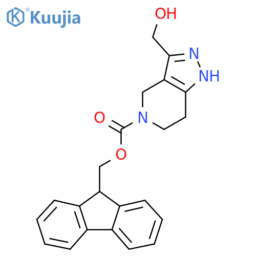 (9H-fluoren-9-yl)methyl 3-(hydroxymethyl)-1H,4H,5H,6H,7H-pyrazolo[4,3-c]pyridine-5-carboxylate structure