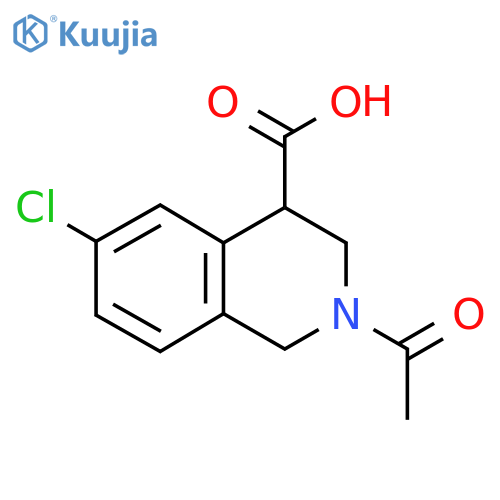 2-Acetyl-6-chloro-1,2,3,4-tetrahydroisoquinoline-4-carboxylic acid structure