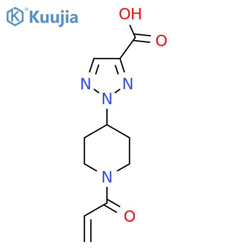 2-[1-(prop-2-enoyl)piperidin-4-yl]-2H-1,2,3-triazole-4-carboxylic acid structure