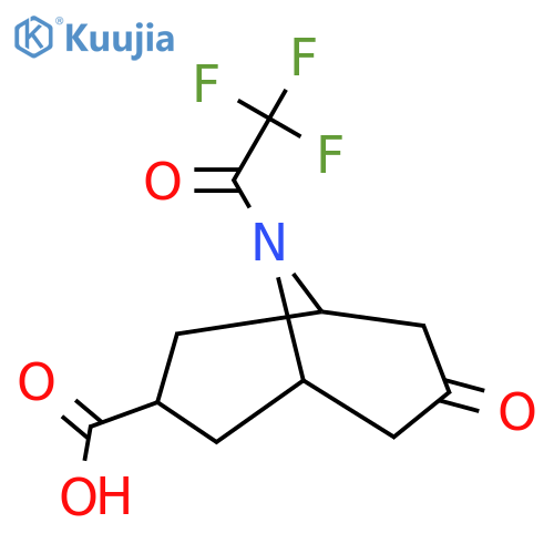 7-Oxo-9-(2,2,2-trifluoroacetyl)-9-azabicyclo[3.3.1]nonane-3-carboxylic acid structure