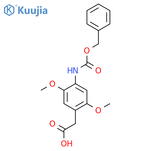 2-(4-{[(Benzyloxy)carbonyl]amino}-2,5-dimethoxyphenyl)acetic acid structure