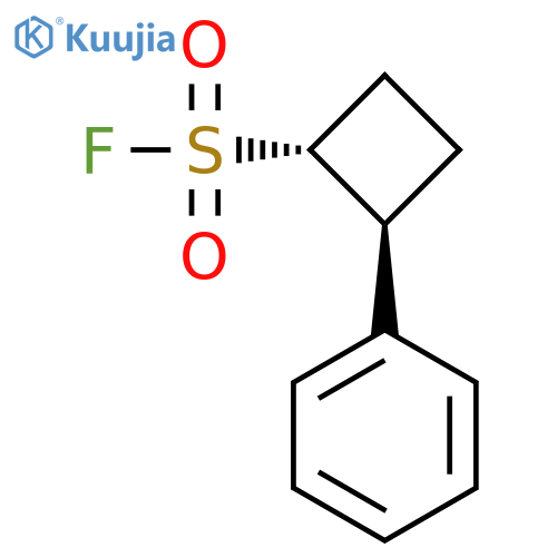 rac-(1R,2S)-2-phenylcyclobutane-1-sulfonyl fluoride structure