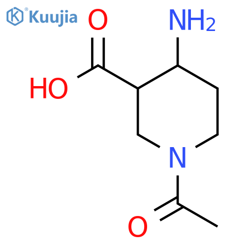 1-Acetyl-4-aminopiperidine-3-carboxylic acid structure
