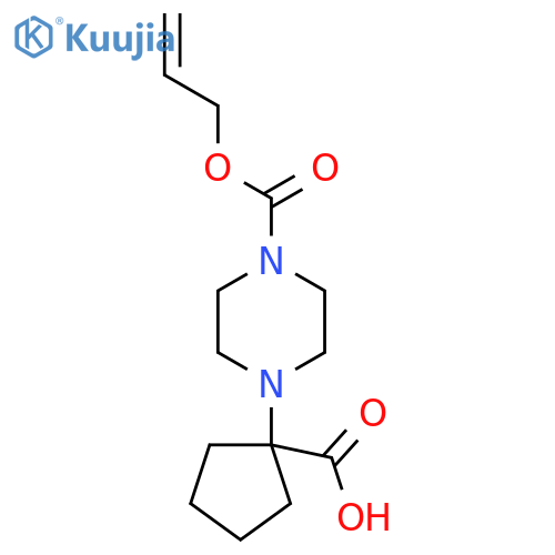 1-{4-[(Prop-2-en-1-yloxy)carbonyl]piperazin-1-yl}cyclopentane-1-carboxylic acid structure