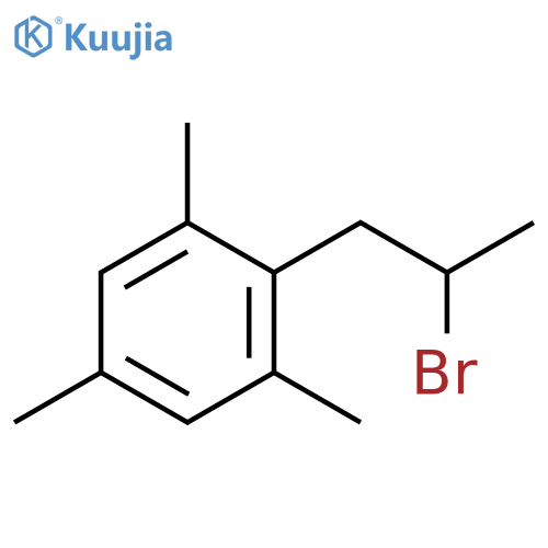 2-(2-bromopropyl)-1,3,5-trimethylbenzene structure