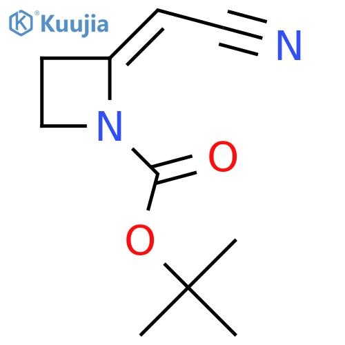 tert-butyl (2Z)-2-(cyanomethylidene)azetidine-1-carboxylate structure