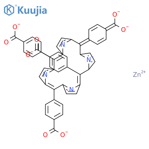 Zincate(4-),[[4,4',4'',4'''-(21H,23H-porphine-5,10,15,20-tetrayl-kN21,kN22,kN23,kN24)tetrakis[benzoato]](6-)]-,hydrogen (1:4), (SP-4-1)- structure
