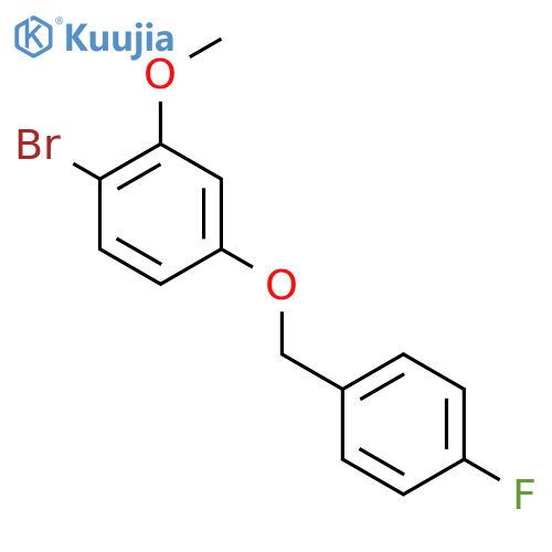 1-Bromo-4-((4-fluorobenzyl)oxy)-2-methoxybenzene structure
