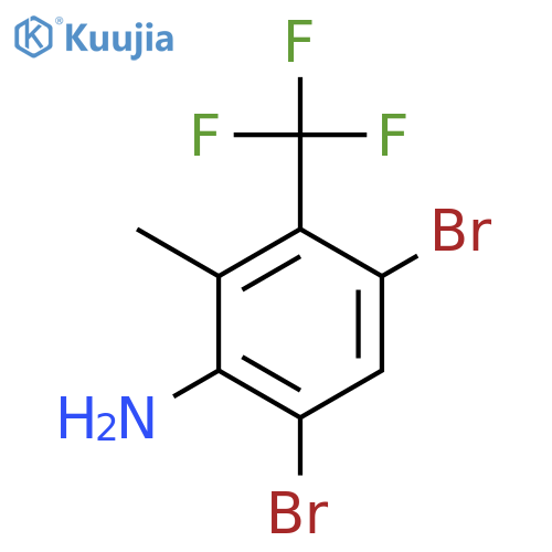 4,6-Dibromo-2-methyl-3-(trifluoromethyl)aniline structure