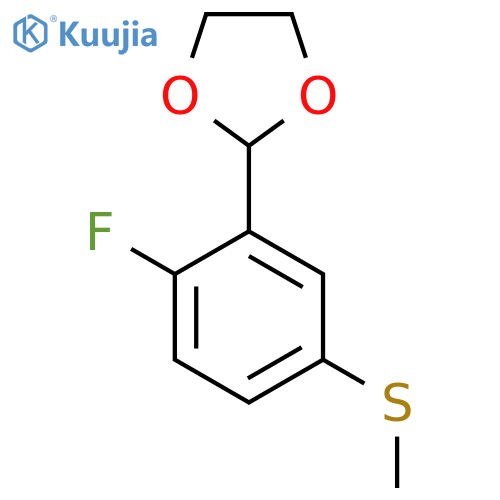 2-(2-Fluoro-5-(methylthio)phenyl)-1,3-dioxolane structure
