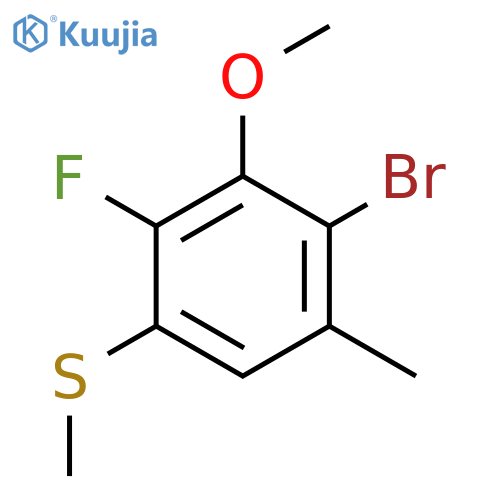(4-Bromo-2-fluoro-3-methoxy-5-methylphenyl)(methyl)sulfane structure