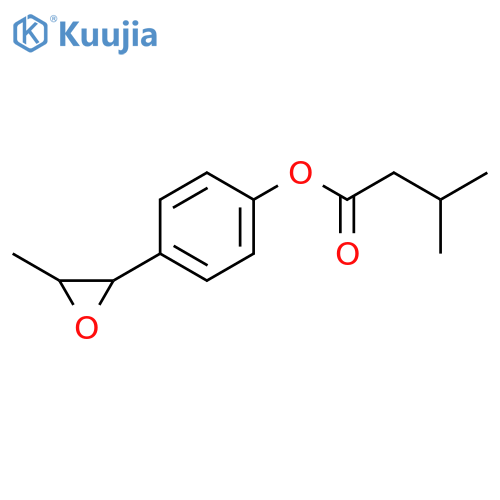 Propanoic acid,2-methyl-, 4-[(2R,3R)-3-methyloxiranyl]phenyl ester, rel-(+)- (9CI) structure