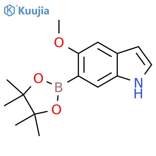 5-methoxy-6-(tetramethyl-1,3,2-dioxaborolan-2-yl)-1H-indole structure
