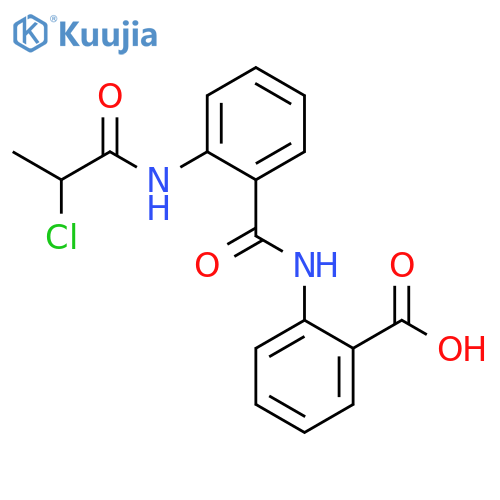 2-[[2-[(2-Chloro-1-oxopropyl)amino]benzoyl]amino]benzoic acid structure