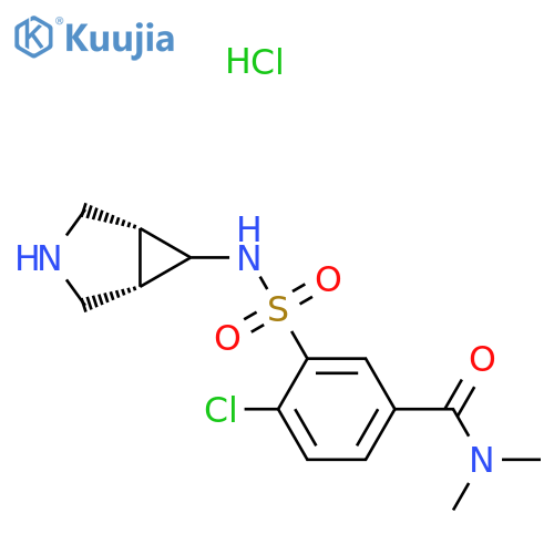 3-{[(1R,5S,6R)-3-azabicyclo[3.1.0]hexan-6-yl]sulfamoyl}-4-chloro-N,N-dimethylbenzamide hydrochloride structure
