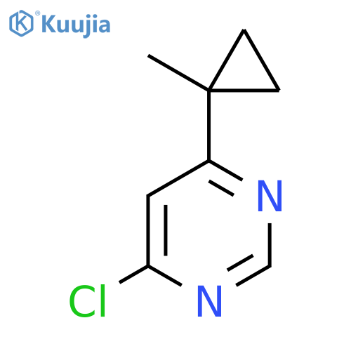 4-Chloro-6-(1-methylcyclopropyl)pyrimidine structure