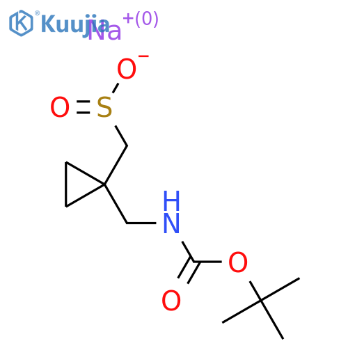 Sodium [1-({[(tert-butoxy)carbonyl]amino}methyl)cyclopropyl]methanesulfinate structure