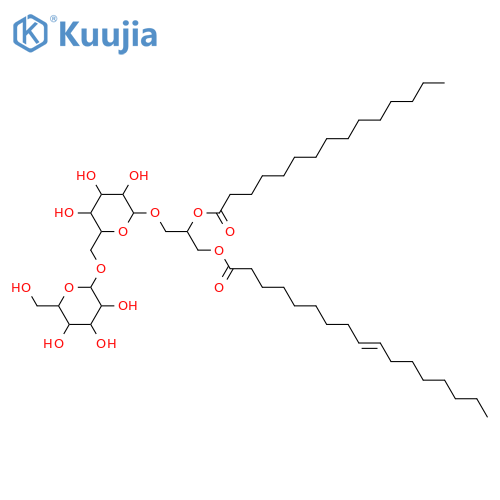 Glycerol 1,2-dialkanoates; Glycerol 1-(9Z-heptadecenoate) 2-pentadecanoate, 3-O-[β-D-Glucopyranosyl-(1→6)-β-D-glucopyranoside] structure