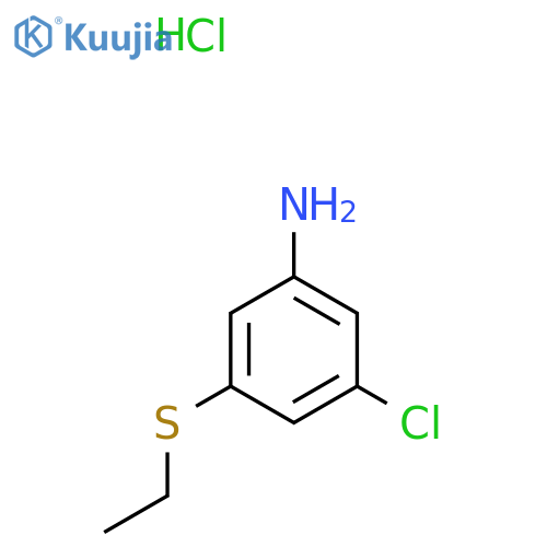 3-Chloro-5-(ethylsulfanyl)aniline hydrochloride structure
