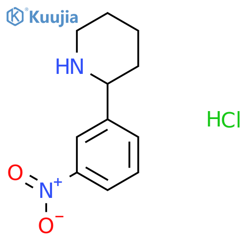 2-(3-Nitrophenyl)piperidine hydrochloride structure