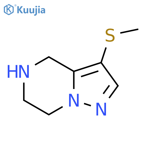 3-(methylsulfanyl)-4H,5H,6H,7H-pyrazolo[1,5-a]pyrazine structure